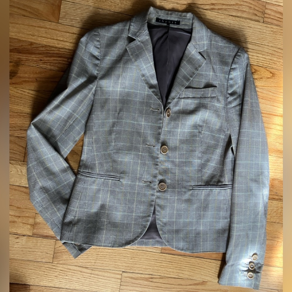 Theory three-button blazer